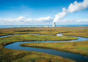 A Nuclear Cooling Tower in the distance