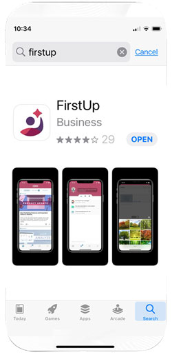 FirstUp app on the Apple Store