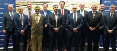 Senior leaders from Nordion, PSEG and Westinghouse who attended the signing ceremony.